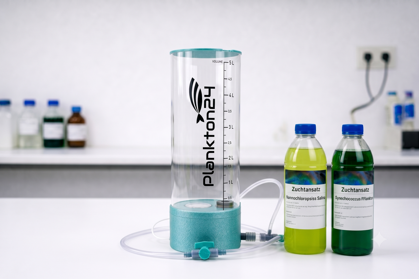 Plankton24 - PlanktonFlow Pro Plankton Reaktor  Produziere dein eigenes Lebendfutter! GRATIS Zuchtansatz